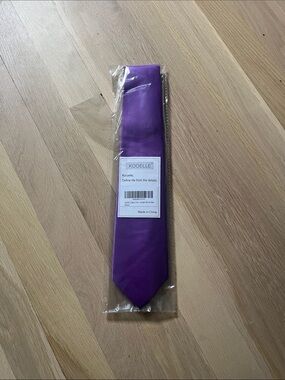 Men's Purple Satin Tie - Solid Formal Tie